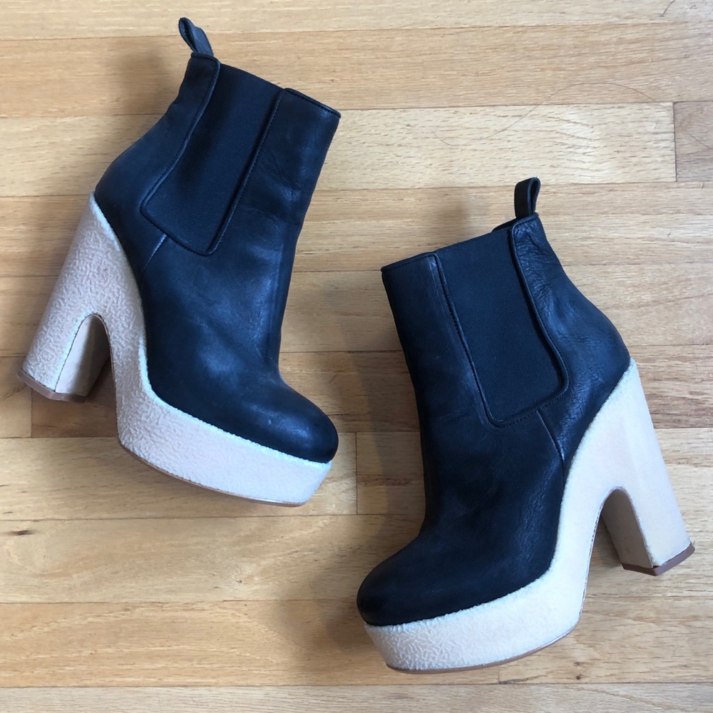 All Saints platform leather boots